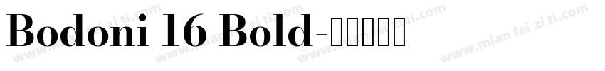 Bodoni 16 Bold字体转换